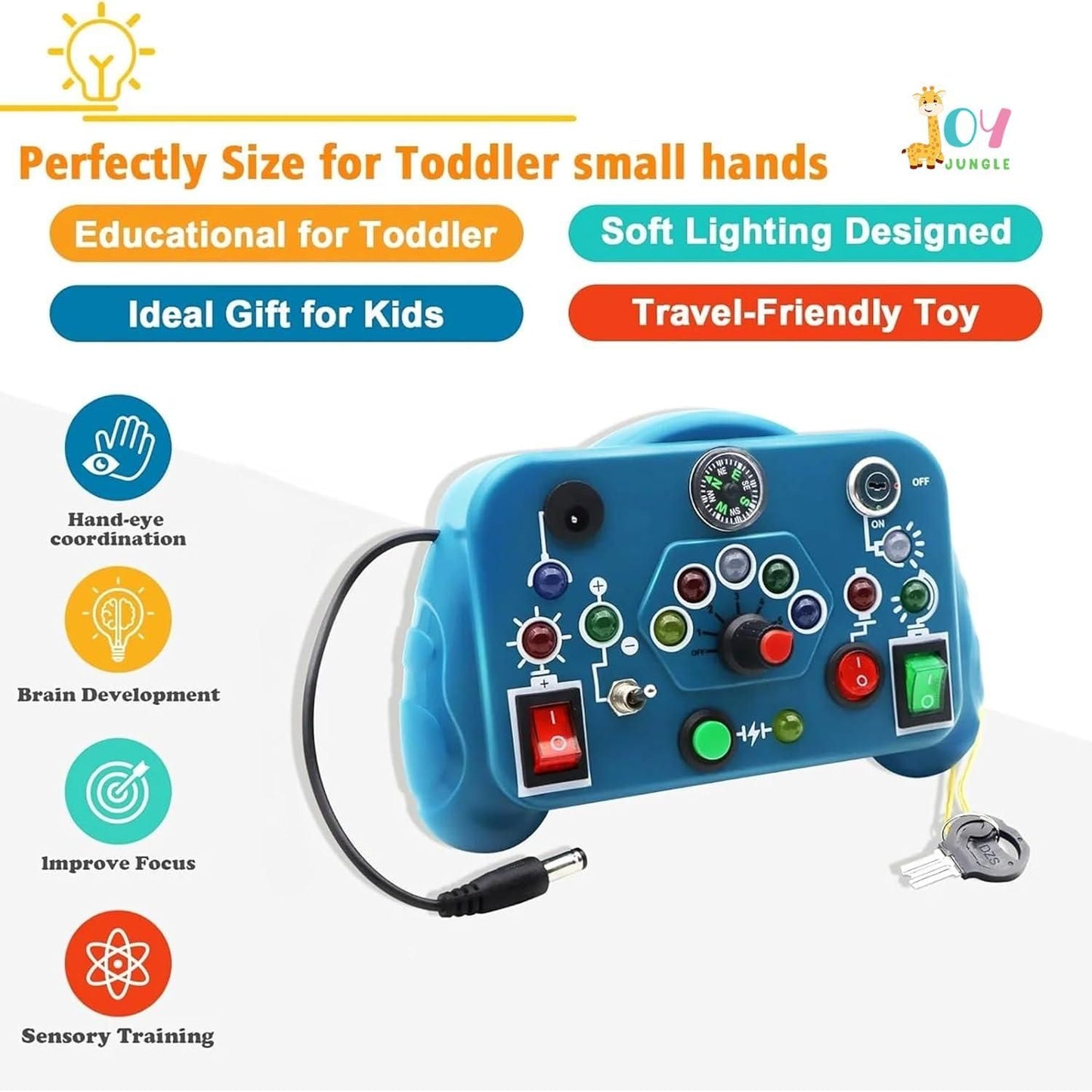 Toddler Busy Board Switch Light Game For Hand-Eye Coordination & Brain Development